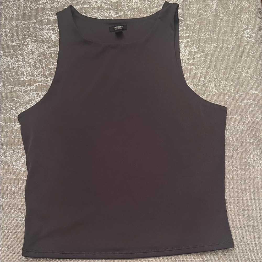 Express Charcoal Sleeveless Top